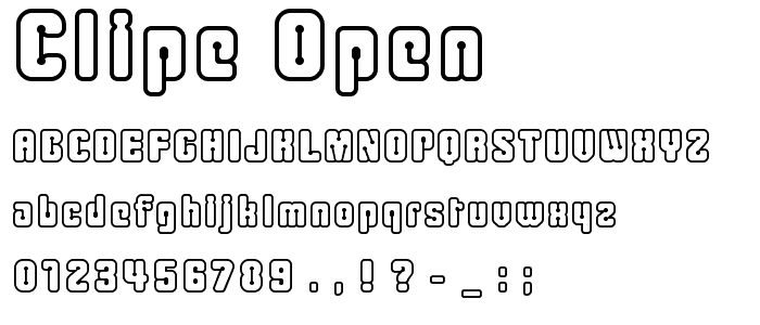 Clipe Open font